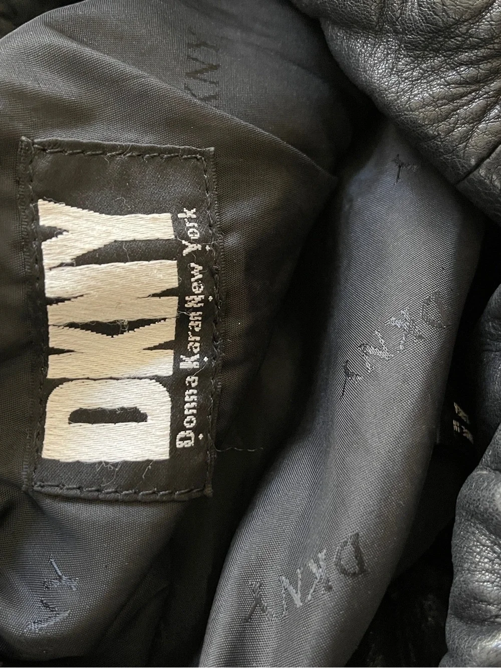 Vintage DKNY / Donna Karan New York leather drawstring backpack